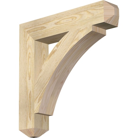 Ekena Millwork Thorton Craftsman Rough Sawn Bracket, Douglas Fir, 4"W x 22"D x 22"H BKT04X22X22THR04RDF